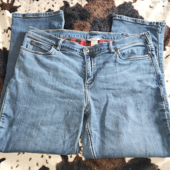 Duluth Trading Co Denim - Duluth Heritage Hi-Rise Lined Straight Leg Jeans